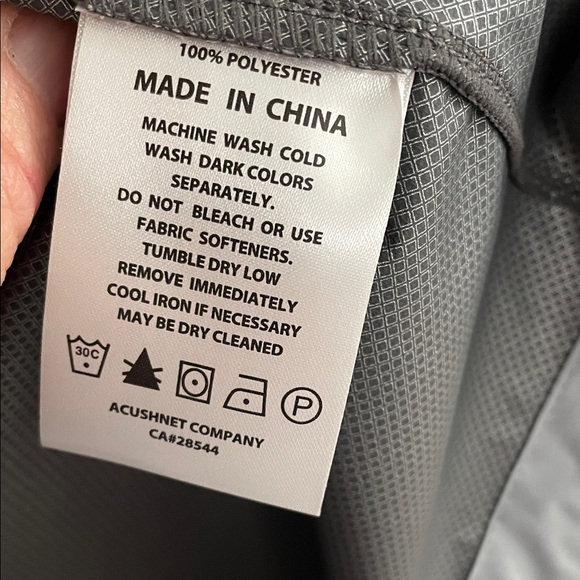 FJ Foot Joy Large Golf Vest Gray Jacket with Blue Accents - Picture 5 of 5